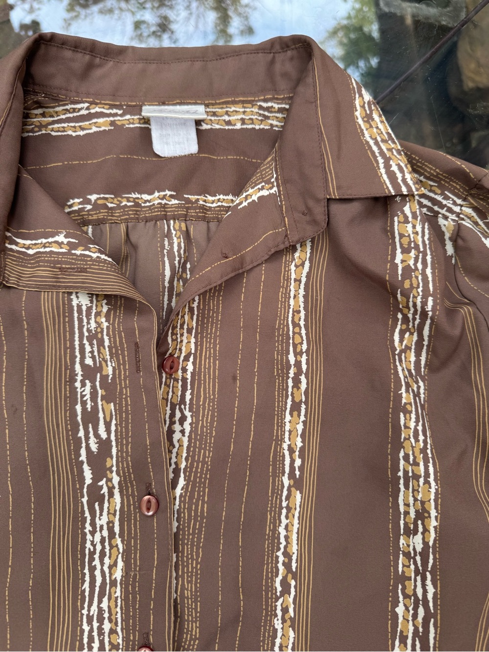 VTG Blouse with Tree Bark Type Pattern - Picture 11 of 16